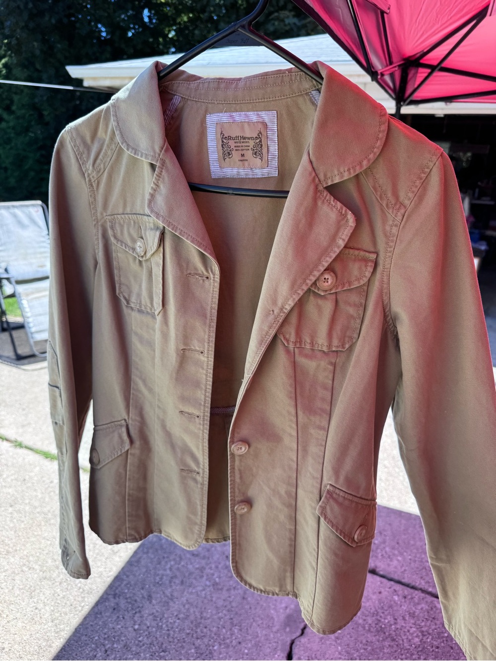 Ruff Hewn Khaki Utility Jacket - Women